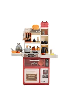 Living and Home Play House Kitchen Set With 63PCS Kitchen Accessories - Pink