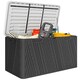 image 1 of Outsunny 380L Garden Storage Box Outdoor Storage Box Waterproof with Lockable Lid and Moulded Handles, Double-Layer HDPE Deck Box, 115 x 60 x 60 cm