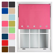 Cut to Size Blackout Roller Blind with Square Eyelets | Custom Fit Window Blind by Furnished