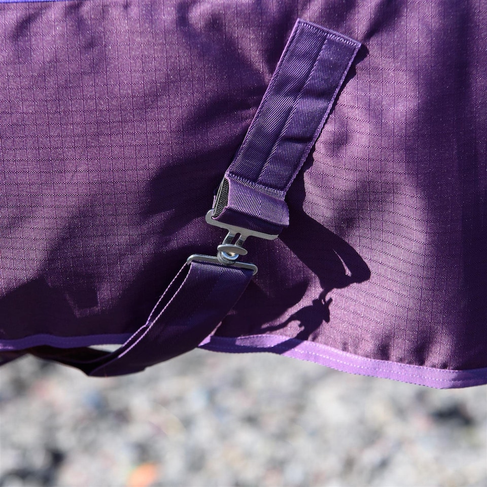 image 1 of eQuitack 600D Waterproof Horse Turnout Rug 0g No Fill Half Neck Purple/Plum 6'6''