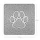image 1 of Embossed Spaghetti Loofah Anti Slip Shower Mat - Paw Grey | Square 60x60cm