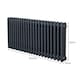 image 5 of Traditional 3 Column Radiator 600 x 1012mm Anthracite Grey