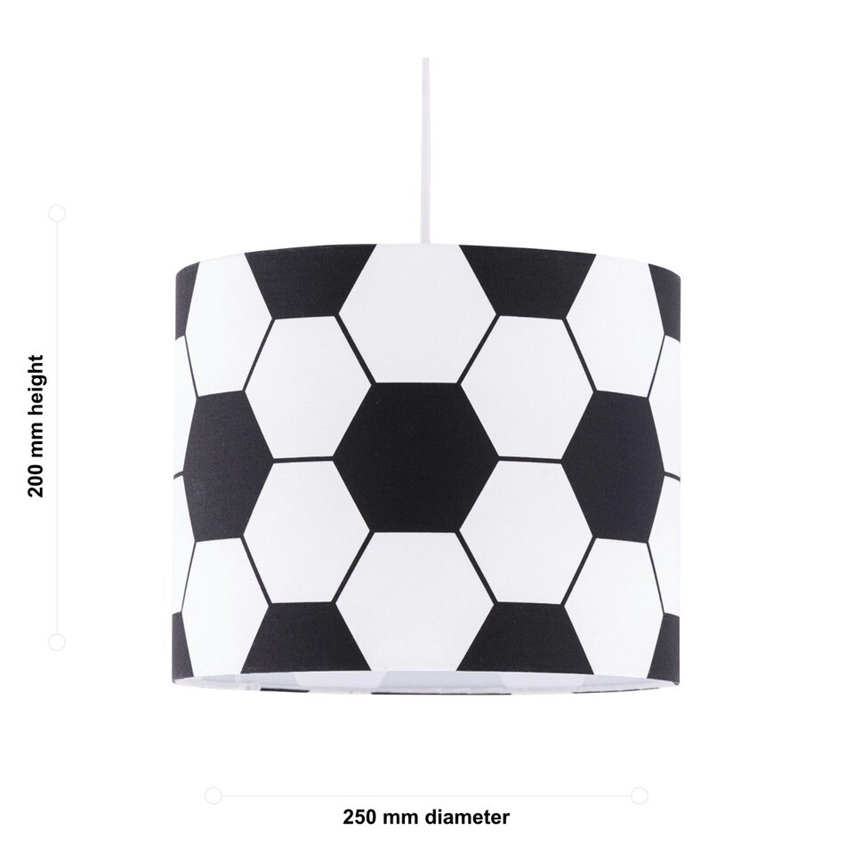 image 1 of Footie - Black and White Football Pendant Shade Black