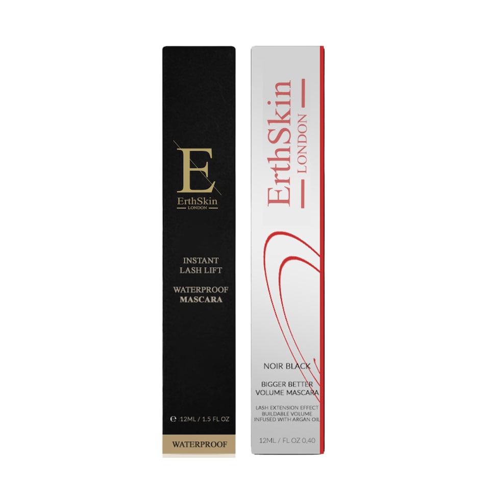 image 1 of Erth Skin London Waterproof Lash Lift Mascara 12ml + Better Bigger Volume Mascara 12ml