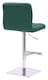 image 4 of Allegro Leather Single Deluxe Kitchen Bar Stool, Chrome Footrest, Swivel Gas Lift, Breakfast Bar & Home Barstool, Sage Green