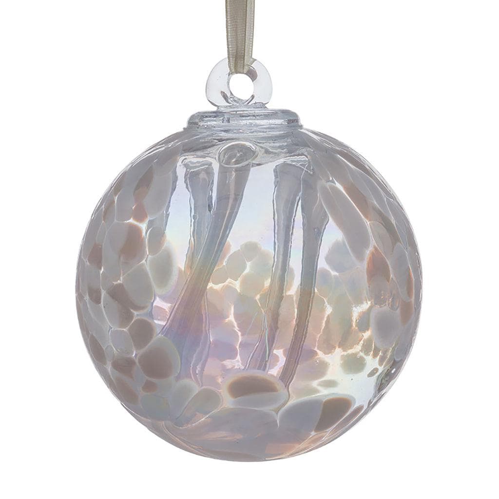 Sienna Glass 15cm Spirit Ball White