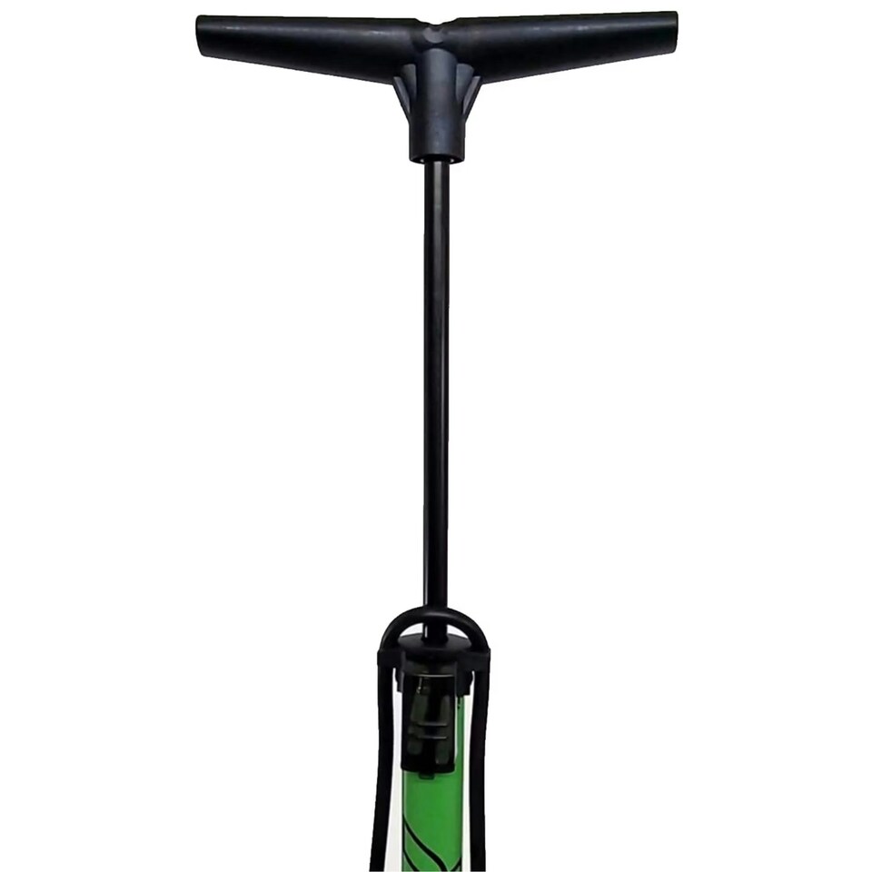 image 1 of AWE Heavy Duty Steel Track Floor Pump With Gauge 160 PSI Max Dual Valve