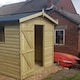 image 2 of 8 x 6 Feet Apex Shed - Pressure Treated Timber - L182 x W244 x H240 cm | Brown