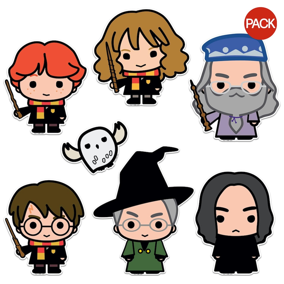 image 1 of Harry Potter Deluxe Heroes Stickers (Pack of 50) - Multicoloured - One Size