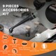 image 3 of HOMCOM Handheld Steam Cleaner Multi-purpose Steamer w/ 9 Pieces Accessory Grey