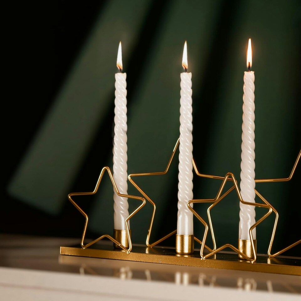 image 1 of Marco Paul Gold Start Candle Holder 39cm Gold