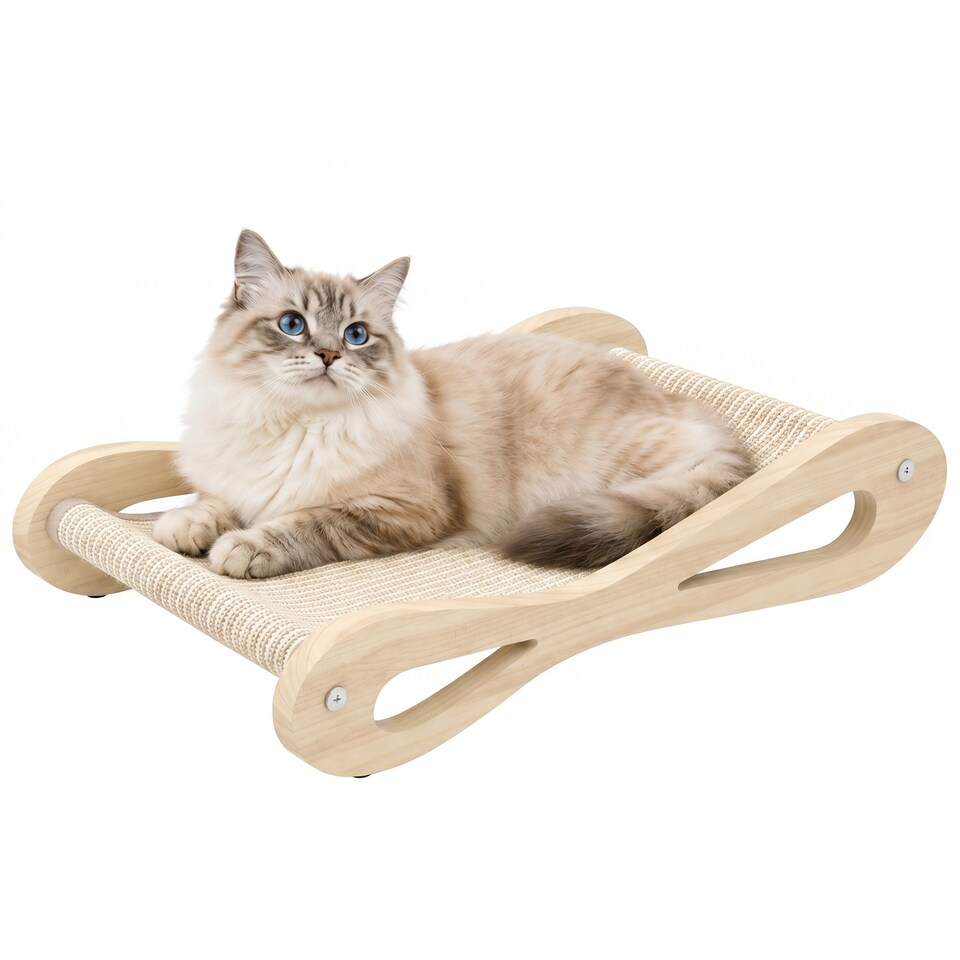 image 1 of PawHut 2 in 1 Sisal Cat Scratcher Bed Cat Scratching Board and Lounger