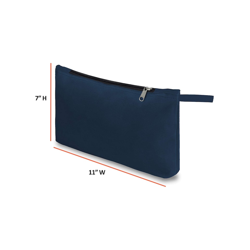 image 1 of Covers&All Tool Bag, 12 Oz Heavy Duty Waterproof Pouch with Sturdy, 7 in L x 11 in W x 7 in H, Blue