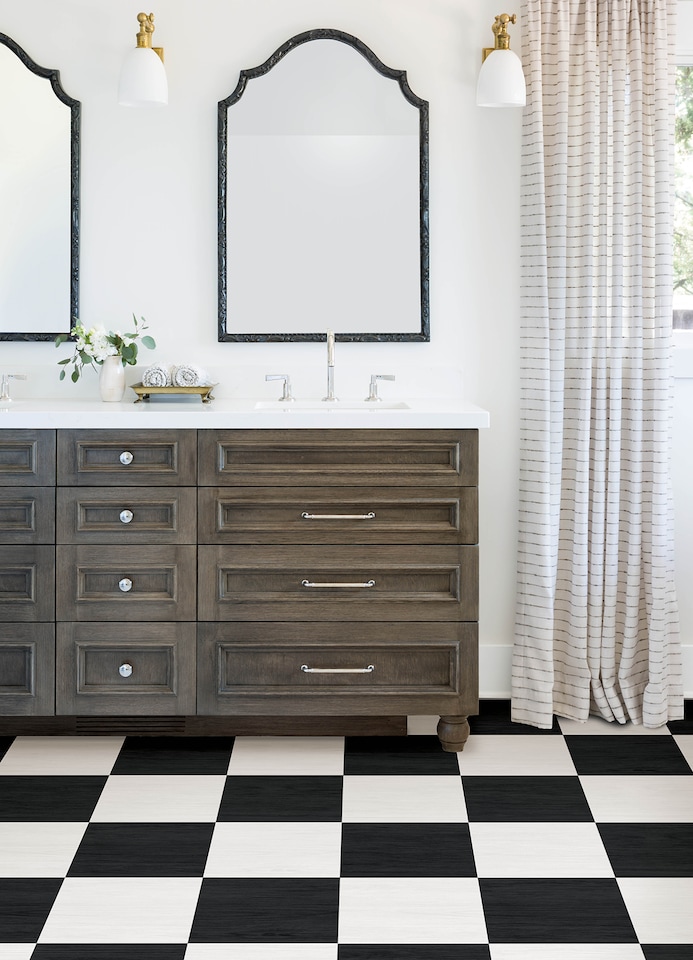 image 1 of Floorpops Lawrence Black Peel & Stick Floor Tiles, FP5059