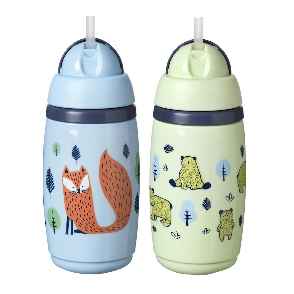 image 1 of Tommee Tippee Superstar Insulated Straw Cup for Toddlers, 2 pack