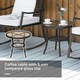 image 3 of Outsunny 3 Pcs Rocking Chair Bistro Set Furniture Rattan Wicker Brown