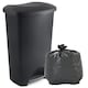 image 3 of 1 x Soft Closing 50 Litre Waste Rubbish Black Airtight Pedal Bin For Home & Office | Black