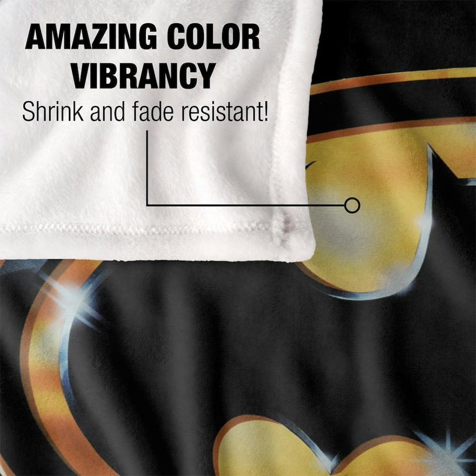 image 1 of Batman Golden Logo Blanket - Multicoloured - One Size