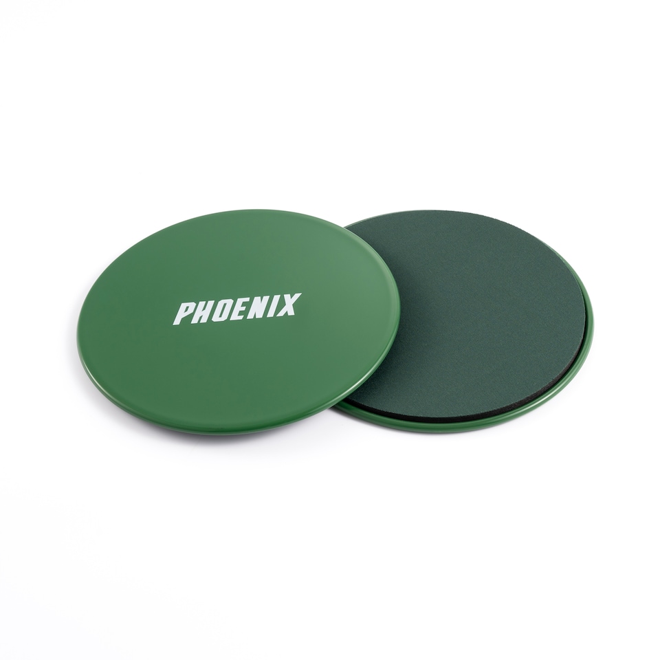 image 1 of Phoenix Fitness Dual Sided Gliding Discs Teal | Green