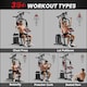 image 3 of HOMCOM Multi Home Gym Machine with 66kg Weights for Strength Training, Red