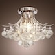 image 9 of HOMCOM Crystal Chandeliers, K9 Droplets Ceiling Light with 3 E14 Bulb Base, Pendant Lights for Living Room, Bedroom, Dining Room, Hallway, Kitchen