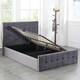 image 5 of Ottoman Storage Bed grey 4ft small double velvet cushioned bedroom