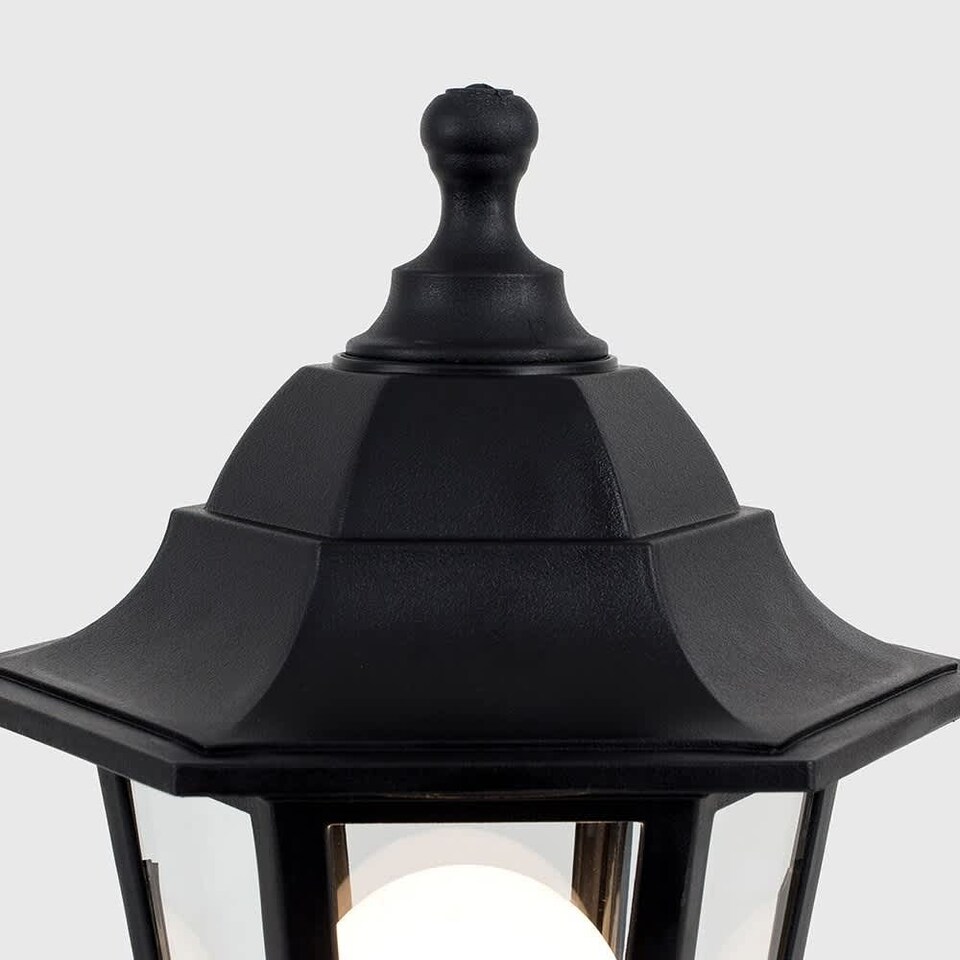 image 1 of ValueLights Black Outdoor Post Topper Light with 6W Warm White Bulb | Black