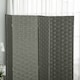 image 5 of HOMCOM 4-Panel Room Dividers, Wave Fibre Freestanding Folding Privacy Screen Panels, Partition Wall Divider for Indoor Bedroom Office, 170 cm, Grey