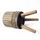 image 5 of Ridged Composite Planter with Stand Brown