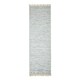 image 2 of Homescapes Leather Glitter Rug Silver and Natural - 66 x 200cm Runner Grey | 66 x 200 cm