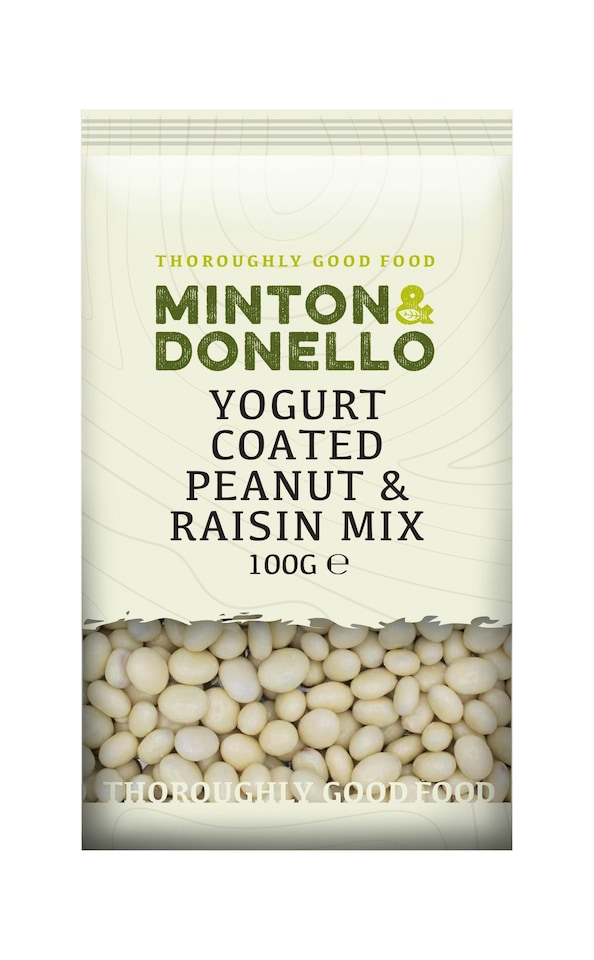 image 1 of Minton & Donello Yoghurt Coated Peanut & Raisin Mix 6 x 100g