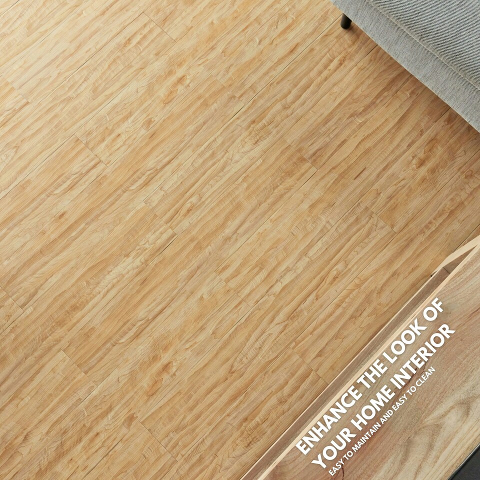 image 1 of NOVECRAFTO Self Adhesive Floor Planks | 36x5.98in (91.4x15.2cm) Each | Peel & Stick Vinyl Flooring | Honey Drift Timber Effect | Waterproof DIY Tiles Brown | 0.97 sqm