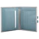 image 3 of Genuine Leather Contrast Flap Purse Wallet Grey | Light Grey