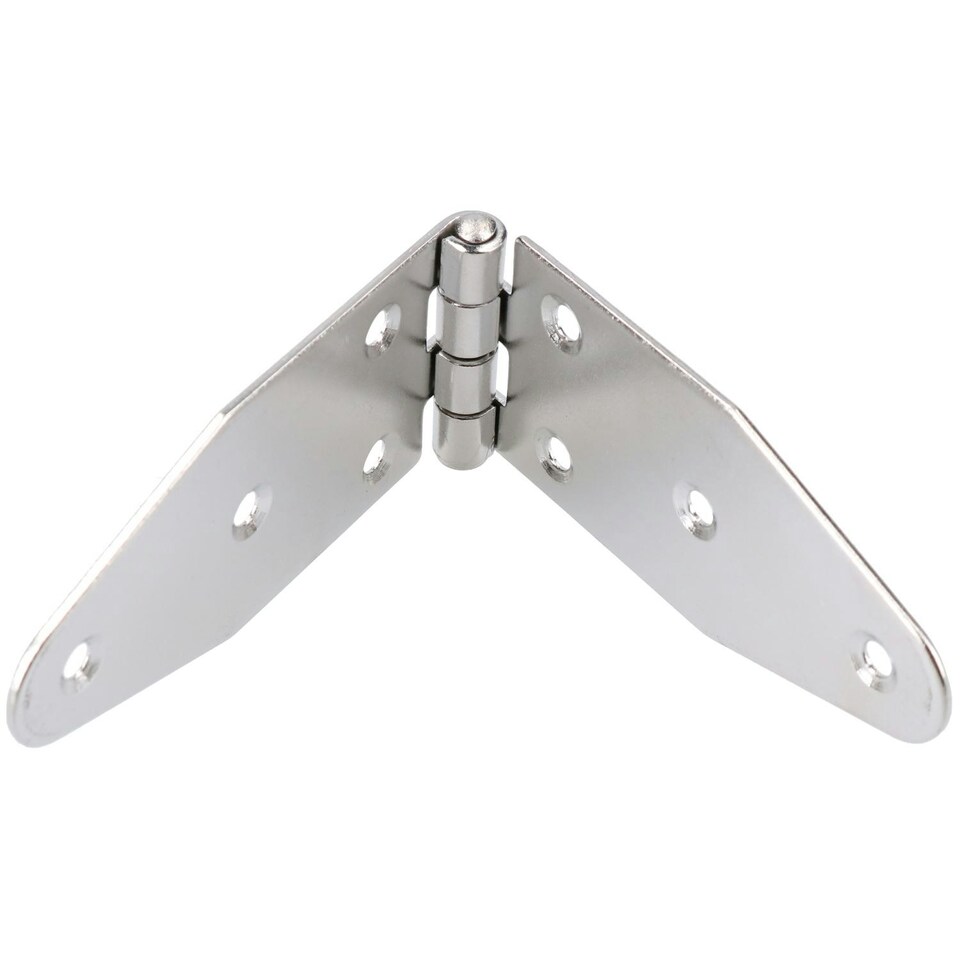image 1 of 2 Pack 180mm Strap Hinge Stainless Steel Locker Door Hatch Large Silver