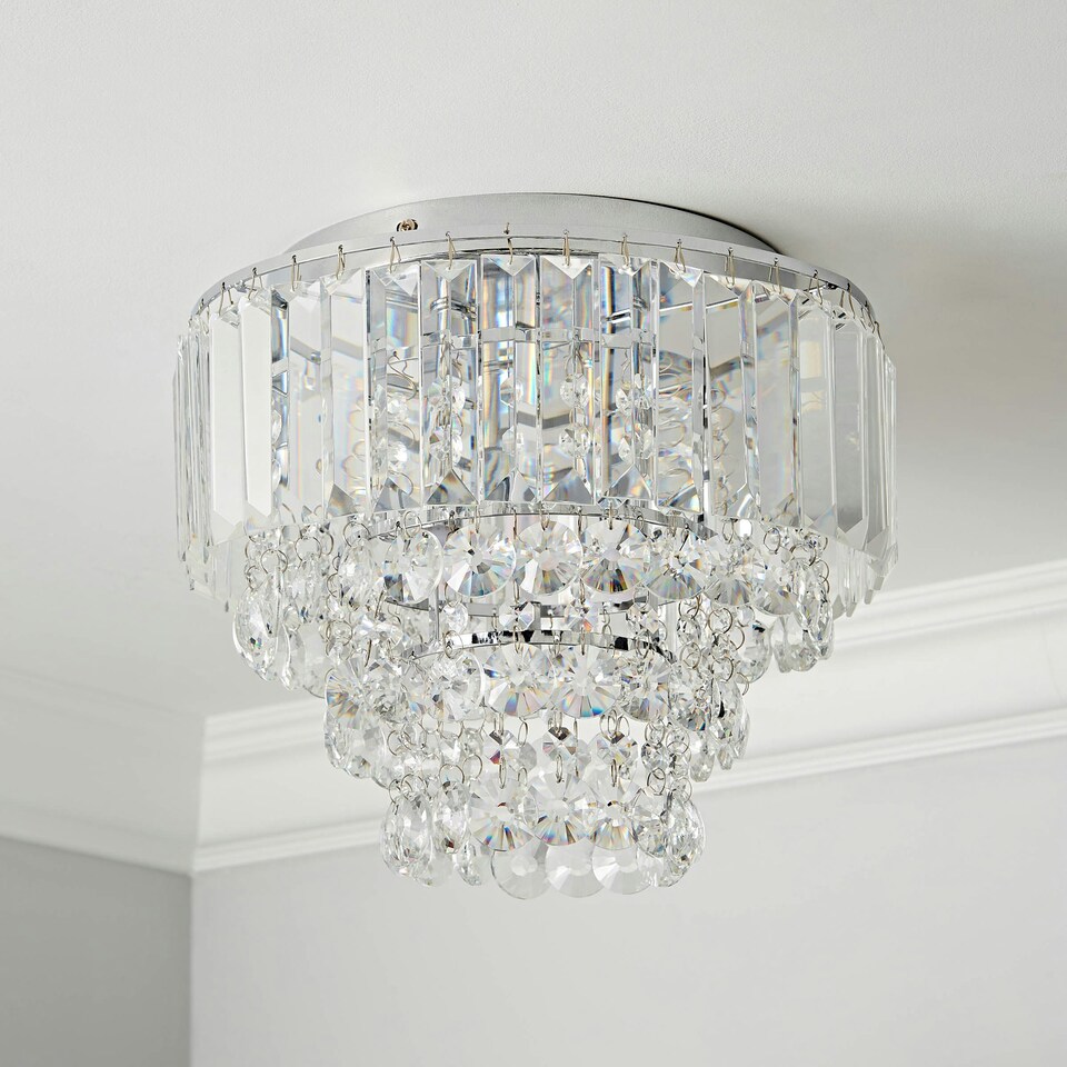 image 1 of BHS Paladina 3 Light Ceiling Light, Chrome