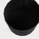 image 6 of OHS Matte Velvet Soft Round Foldable Footstool Seat Storage Organiser Ottoman Black