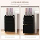 image 5 of Vinsetto Filing Cabinet with Lock and Hanging Bar for Letter A4 Legal, Black