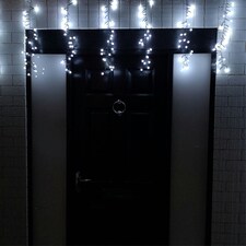 4.8m Multi Function Frosted White LED Cluster Curtain Lights Christmas Decorations with Timer