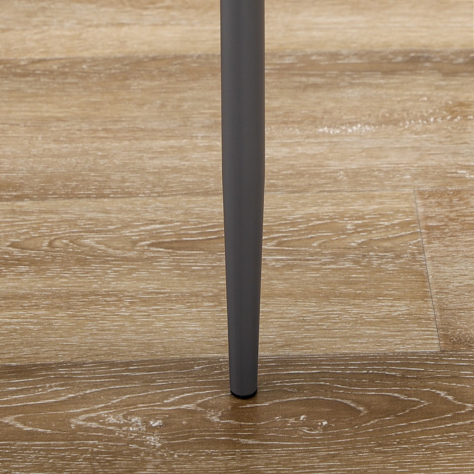 image 1 of HOMCOM 5-Piece Kitchen Dining Table Set with 4 Faux Leather Metal Frame Chairs Glass Tabletop Desk for Dining Room, Kitchen, Dinette, Grey