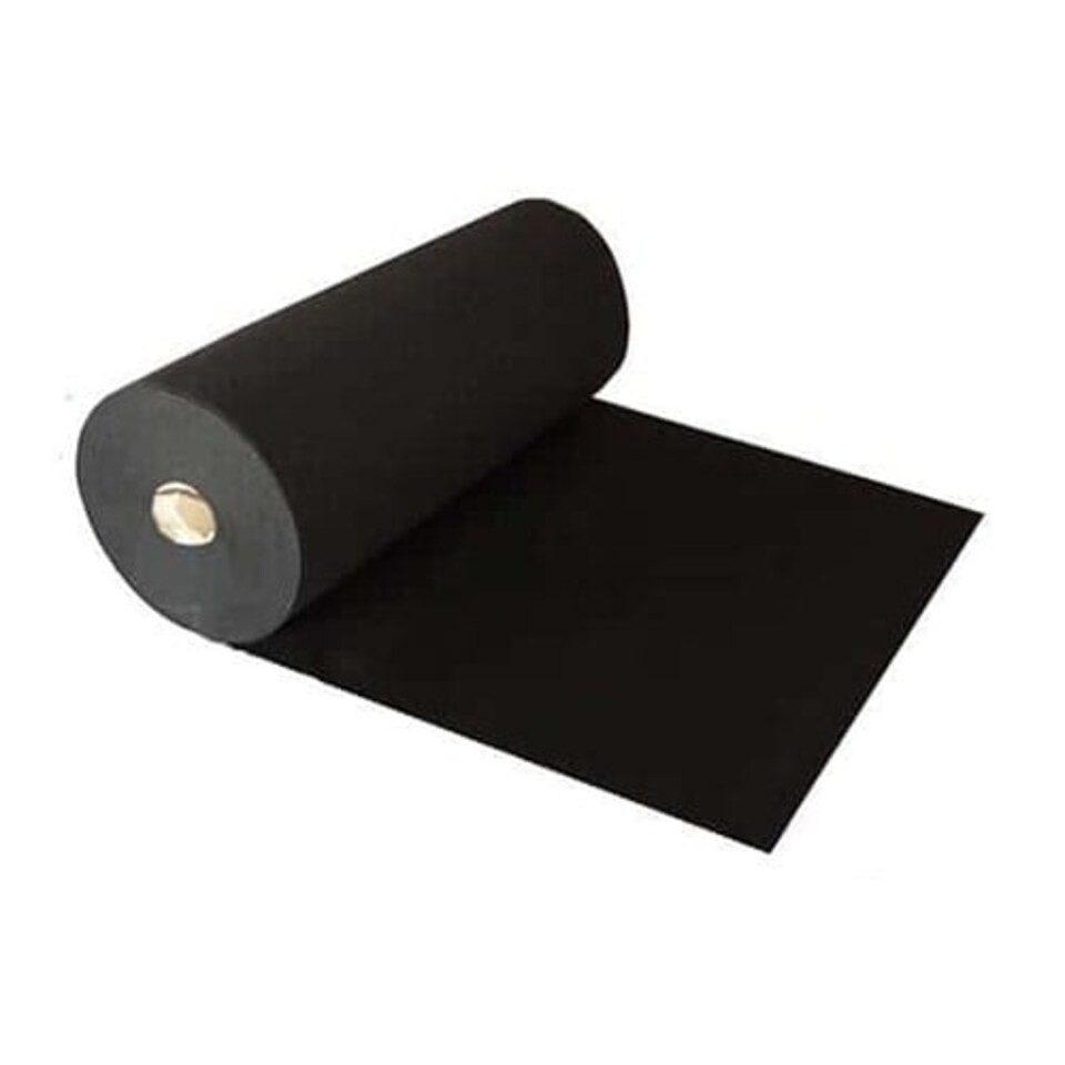image 1 of 10 Metres Exhibition Quality Ribbed Heavy Duty Black Carpet Runner 1 Metre Wide