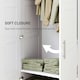 image 4 of HOMCOM Wardrobe for Bedroom, Double Wardrobe with Hanging Rail, White