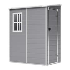 Living and Home Plastic Garden Storage Shed - Single Side Door & Front Window
