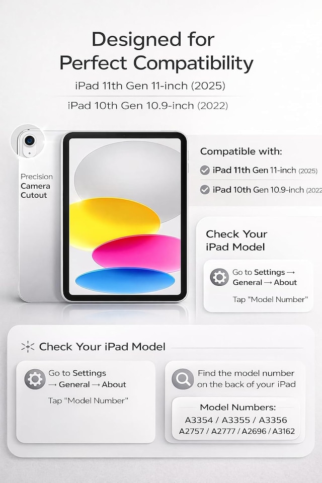 image 1 of KAV Case for iPad A16 11th Generation 11 Inch 2025 and iPad 10th Generation 10.9 Inch 2022 Slim Protective Smart Cover with Auto Sleep Wake Trifold Stand Lightweight Shockproof Tablet Case (Grey)