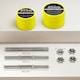 image 7 of HOMCOM Adjustable 20KGS Barbell & Dumbbell Set for Home Gym, Yellow Standard