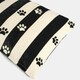 image 6 of OHS Dog Paw Print Soft Plush Plump Cosy Autumn Pumpkin Stripe Leopard Pet Bed Cushion, 80x60cm Multi | Mono - Stripe | L