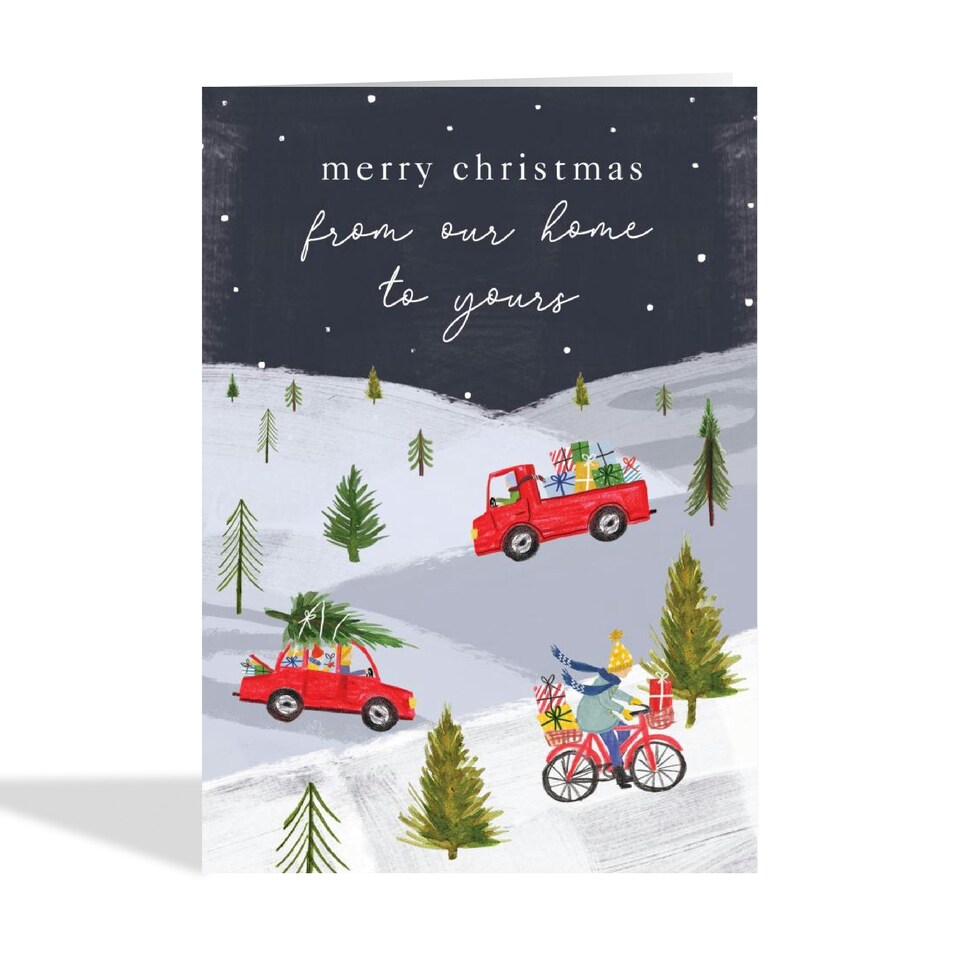 image 1 of Pretty Christmas Card - Our House To Yours