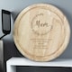 image 3 of Personalised Mum Round Wooden Chopping Heart Brown
