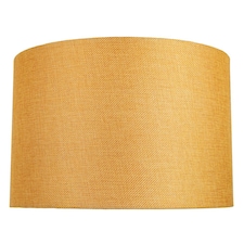 Contemporary and Sleek 12 Inch Ochre Linen Fabric Drum Lamp Shade 60w Maximum | Yellow | Ochre | 1