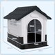 image 7 of PawHut Dog Kennel for Outside, for M and L Dogs, 101 x 88 x 99cm, Grey