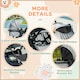 image 6 of HOMCOM 2 in 1 Pushchair Stroller w/ Reversible Seat Single Hand Foldable Grey